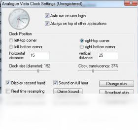 analogue vista clock
