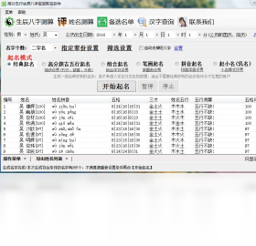 好名声五行生辰八字起名软件
