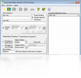 Javascript Menu Master